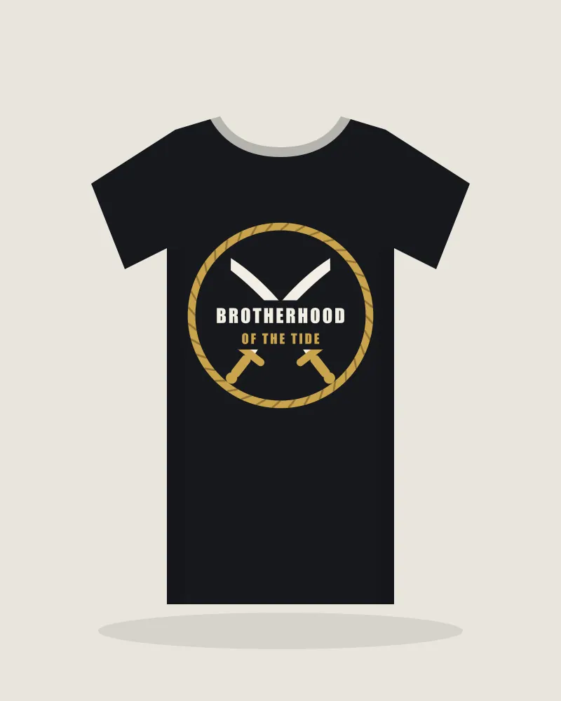 Brotherhood of the Tide Tee in Black