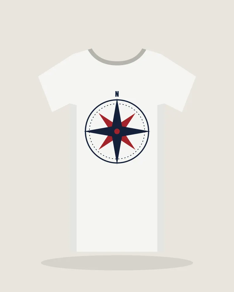 Compass Rose Tee in White