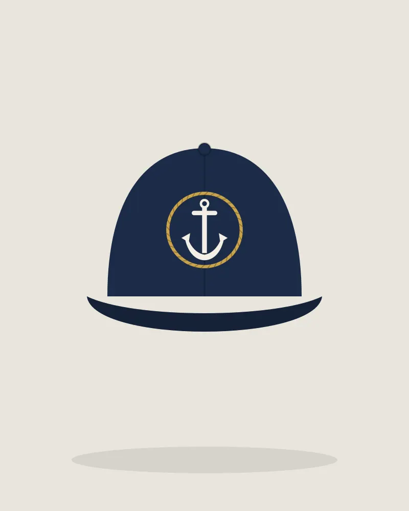 Drop Anchor Cap in Navy