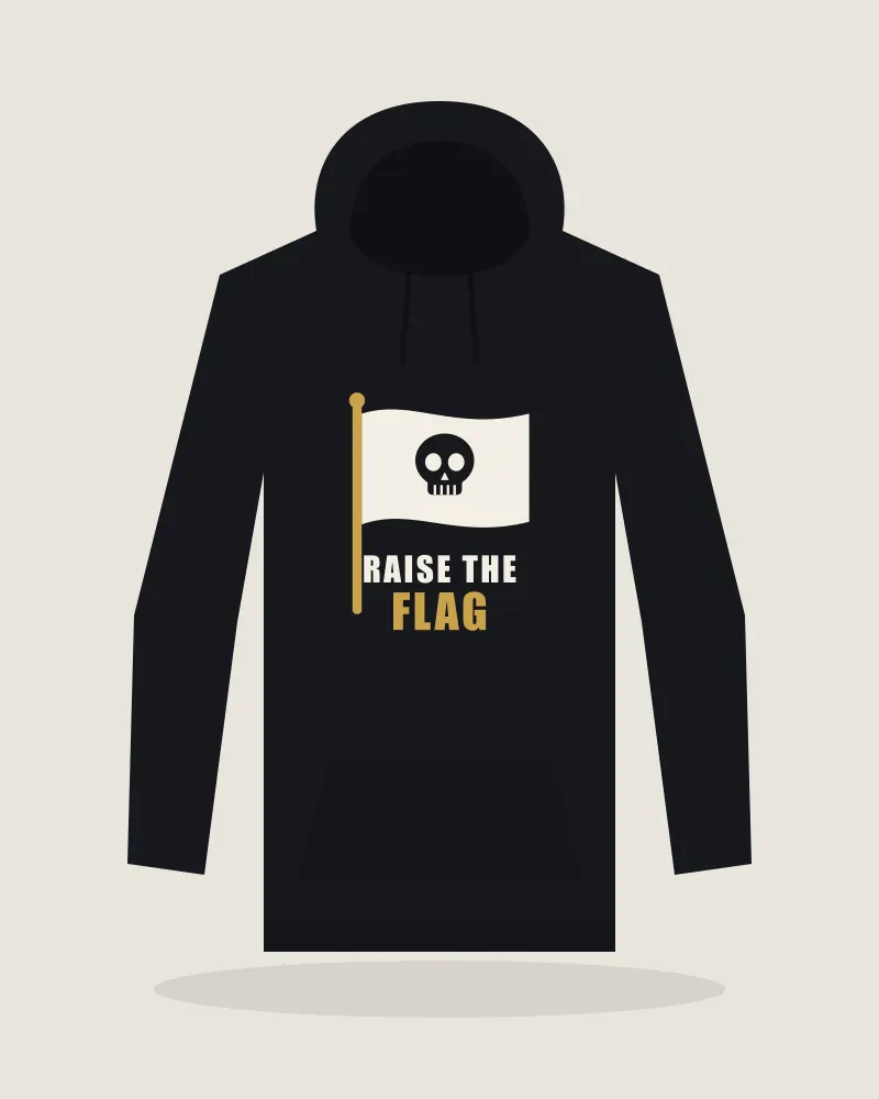Raise the Flag Hoodie in Black