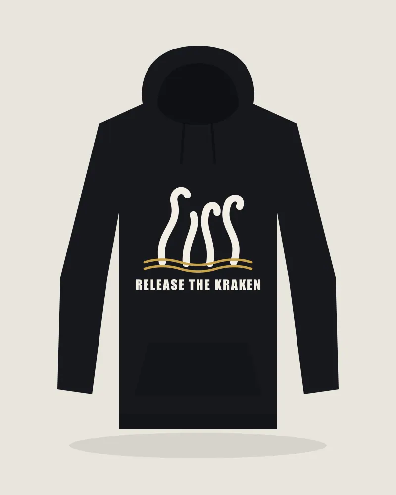 Release the Kraken Hoodie in Black