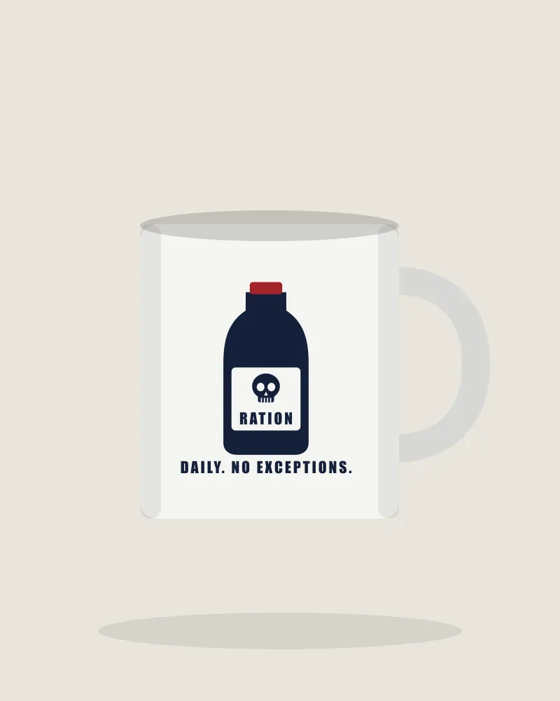 Rum Ration Mug in White