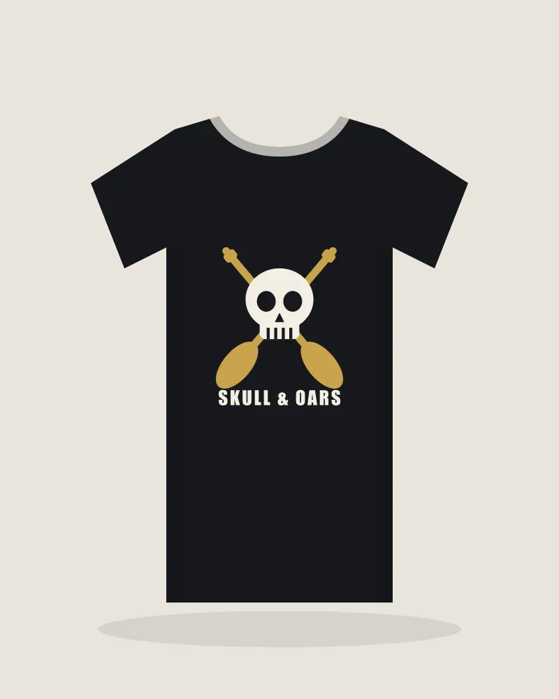 Skull & Oars Heavy Tee in Black