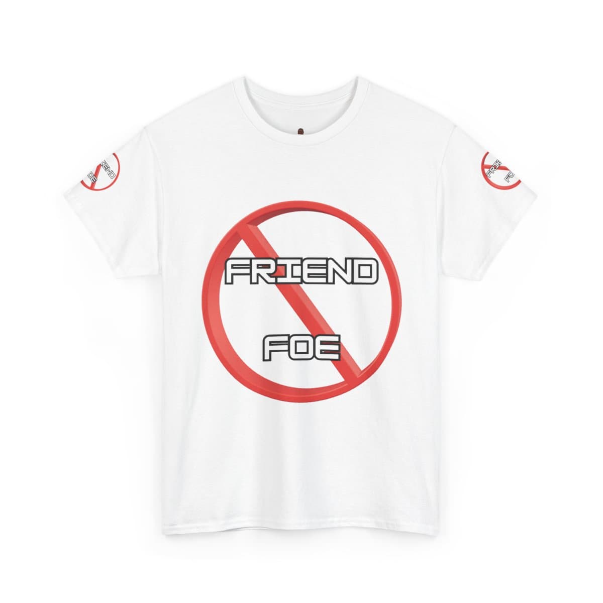 No Friend Zone Graphic Tee | Red Circle Slash Shirt in White